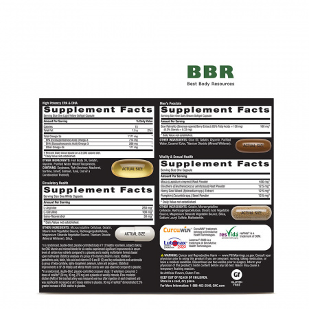 Mega Men Performance & Vitality Vitapak 30 Packs, GNC