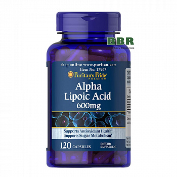 Alpha Lipoic Acid 600mg 120 Caps, Puritans Pride