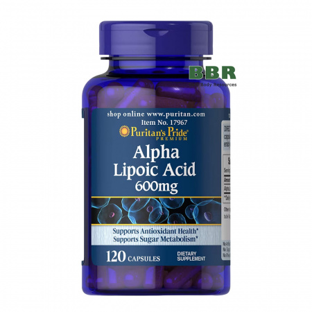 Alpha Lipoic Acid 600mg 120 Caps, Puritans Pride