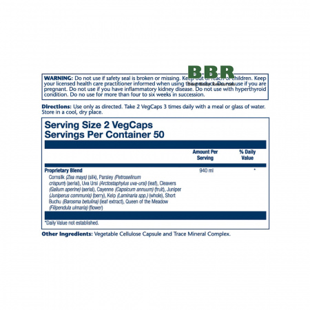 Kidney Blend SP-6 940mg 100 Veg Caps, Solaray