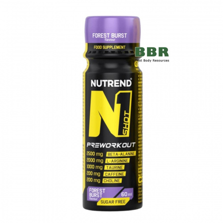 N1 Shot Pre-Workout 60ml, Nutrend