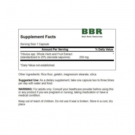 Mega Tribulus Extract 250mg 120 Caps, Swanson Mega Tribulus Extract 250mg 120 Caps, Swanson