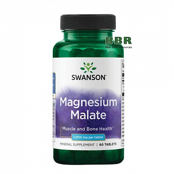 Magnesium Malate 60 Tabs, Swanson