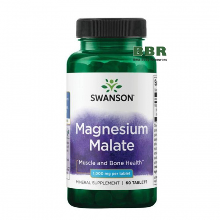 Magnesium Malate 60 Tabs, Swanson