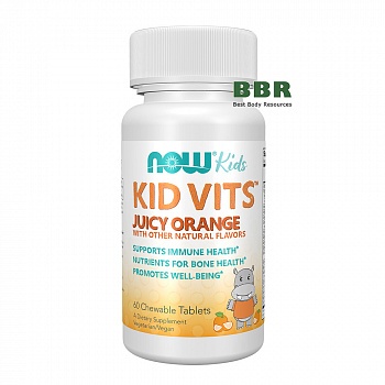 Kid Vits 60 Chewable Tabs, NOW Foods