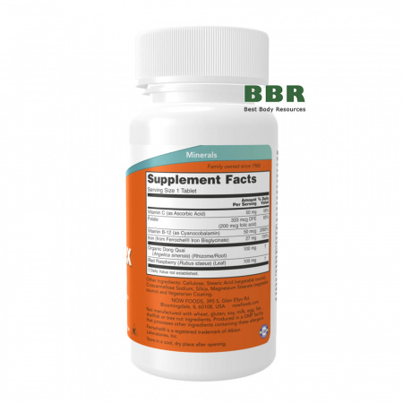 Iron Complex 100 Tabs, NOW Foods