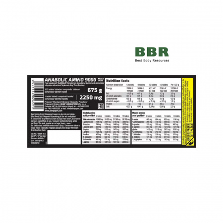 Anabolic Amino 9000 300 Tabs, Olimp