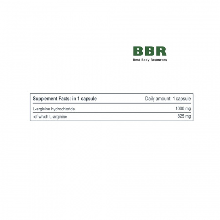 L-Arginine 1000mg 60 Caps, Progress Nutrition