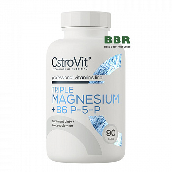 Triple Magnesium + B6 P-5-P 90 Caps, OstroVit