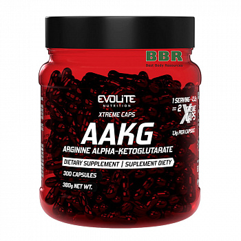 AAKG Arginine Alpha-Ketoglutarate 300 Caps, Evolite