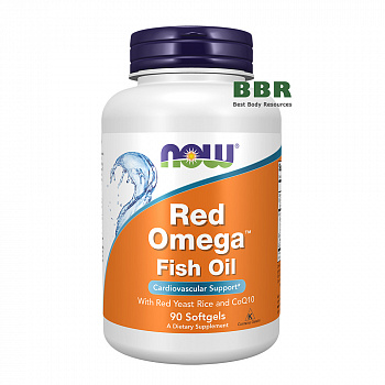 Red Omega with CoQ10 90 Softgels, NOW Foods