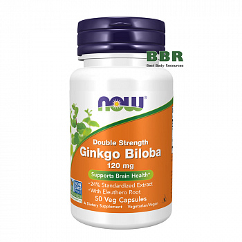Ginkgo Biloba 120mg 50 Caps, NOW Foods