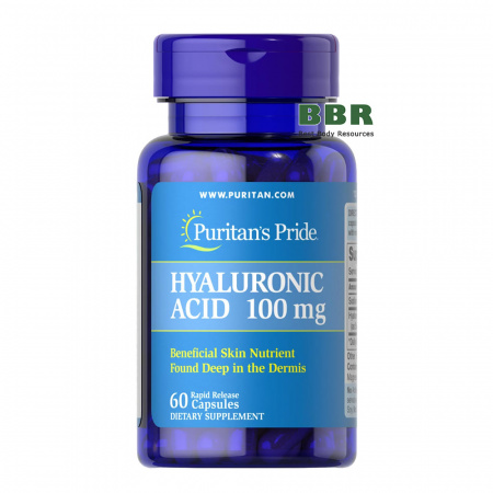 Hyaluronic Acid 100mg 60 Caps, Puritans Pride