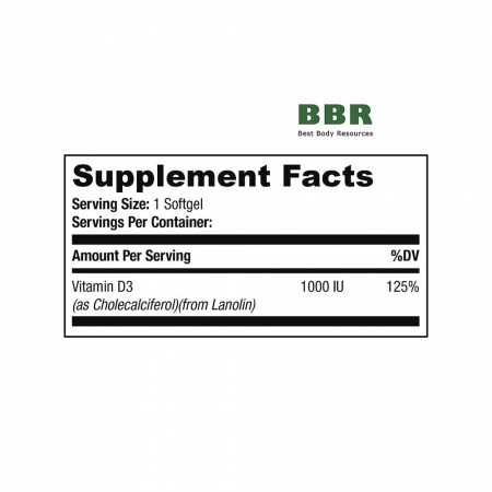 Vitamin D3 1000iu 180 Softgels, SAN