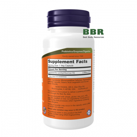 Acidophilus Two Billion 100 Veg Caps, NOW Foods