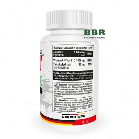 Vitamin C 1000mg + Zinc 100 Tabs, MST