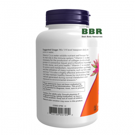 Vitamin C Crystals Ascorbic 227g, NOW Foods