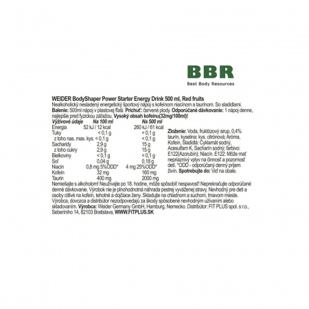 Power Starter Drink 500ml, Weider