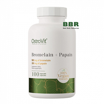 Bromelain + Papain 100 Caps, OstroVit