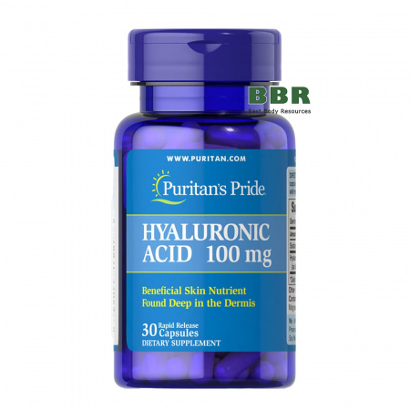 Hyaluronic Acid 100mg 30 Caps, Puritans Pride
