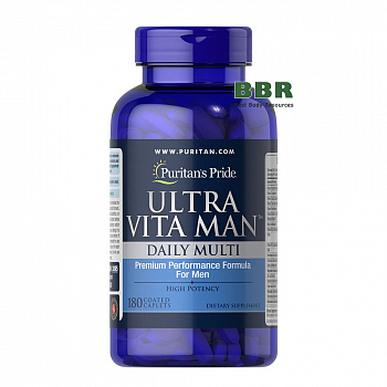 Ultra Vita Man Daily Multi Timed Release 180 Tabs, Puritans Pride
