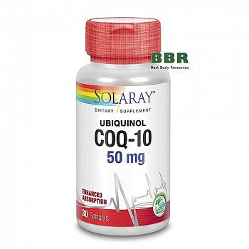 Ubiquinol CoQ10 50mg 30 Softgels, Solaray