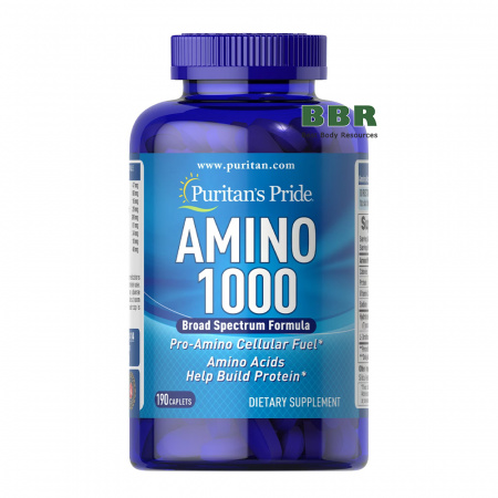 Amino 1000 190 Tabs, Puritans Pride 