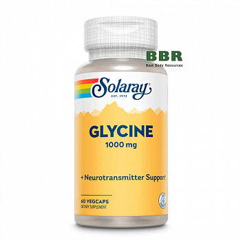 Glycine 1000mg 60 Veg Caps, Solaray