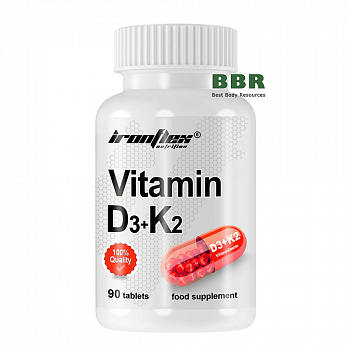 Vitamin D3 + K2 90tab, IronFlex