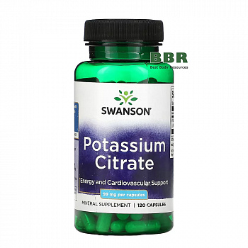 Potassium Citrate 99mg 120 Caps, Swanson
