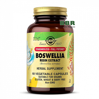Boswellia Resin Extract 350mg 60 Veg Caps, Solgar