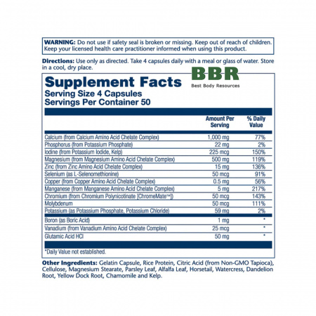 Mega Multi Mineral Iron Free 200 Caps, Solaray