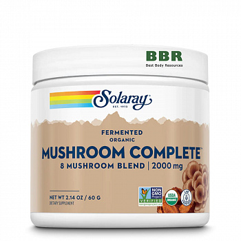 Fermented Organic Mushroom Complete 2000mg 60g, Solaray