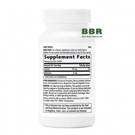 Melatonin-5 60caps, GNC
