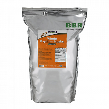 Whole Psyllium Husk Powder 4,54kg, NOW Foods
