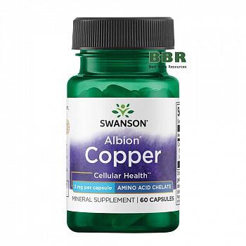 Albion Copper 2mg 60 Caps, Swanson