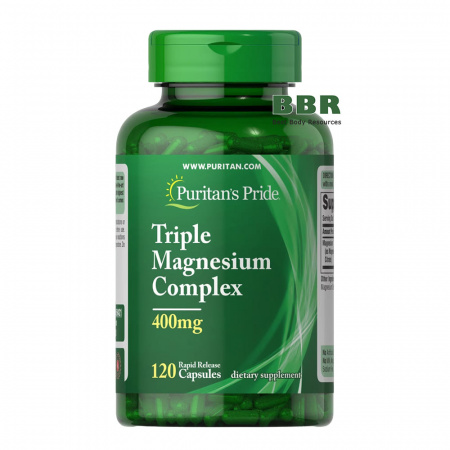 Triple Magnesium Complex 400mg 120 Caps, Puritans Pride