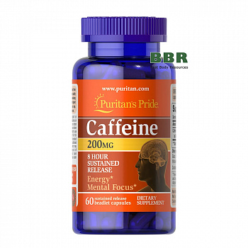 Caffeine 200mg 60 Caps, Puritans Pride