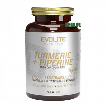 Turmeric plus Piperine 120 Veg Caps, Evolite