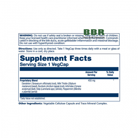 Liver Blend SP-13 475mg 100 Veg Caps, Solaray