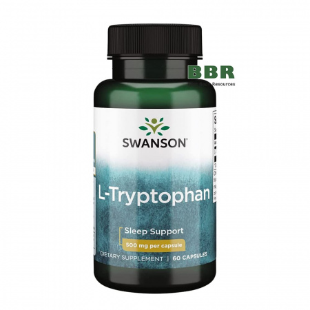 L-Tryptophan 500mg 60 Caps, Swanson L-Tryptophan 500mg 60 Caps, Swanson