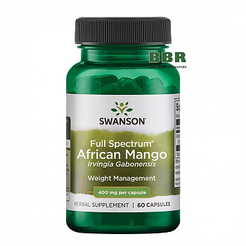 Full Spectrum African Mango 400mg 60 Caps, Swanson