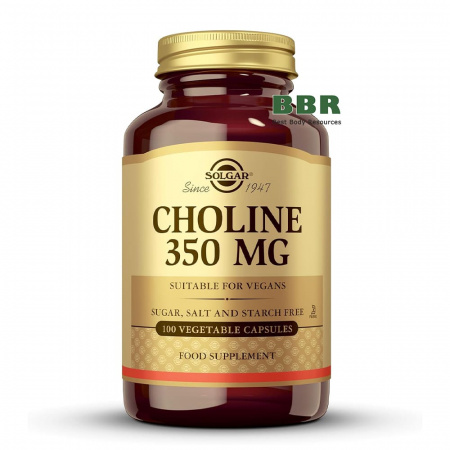 Choline 350mg 100 Veg Caps, Solgar
