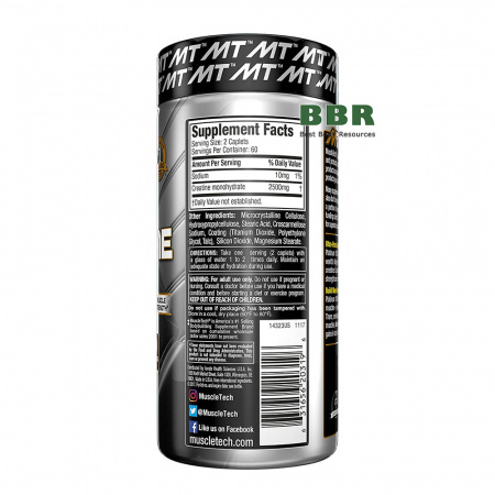 Platinum Creatine 2500 120 Tabs, MuscleTech