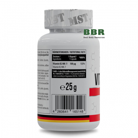 Vitamin K2 MK-7 100 Softgels, MST