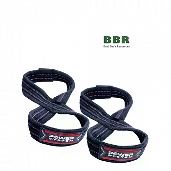 Лямки Lifting Straps Figure 8 PS-3405 Black/Red, Power System