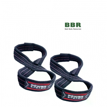 Лямки Lifting Straps Figure 8 PS-3405 Black/Red, Power System