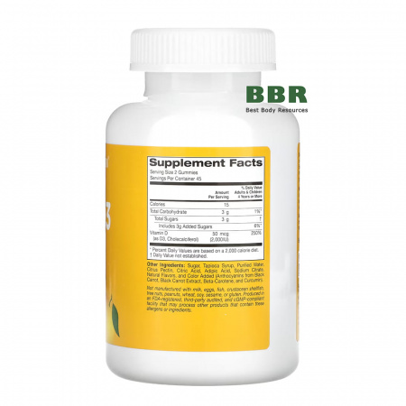 Vitamin D3 2000iu 90 Gummies, California GOLD Nutrition