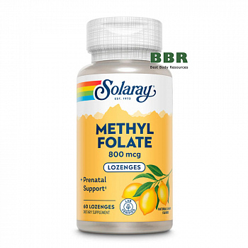 Methyl Folate 800mcg 60 Lozenges, Solaray