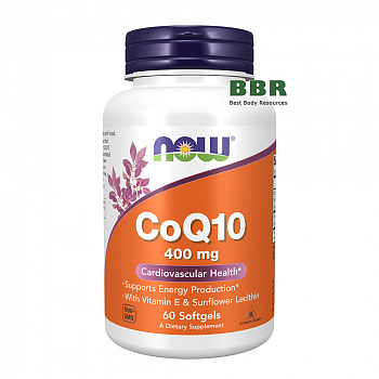 CoQ10 400mg 60 Softgels, NOW Foods